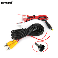 Hippcorn Reverse Camera Video Cable for Car Rear View Parking Universal 6M Wire Match with Multimedia Monitor with Power Cable
