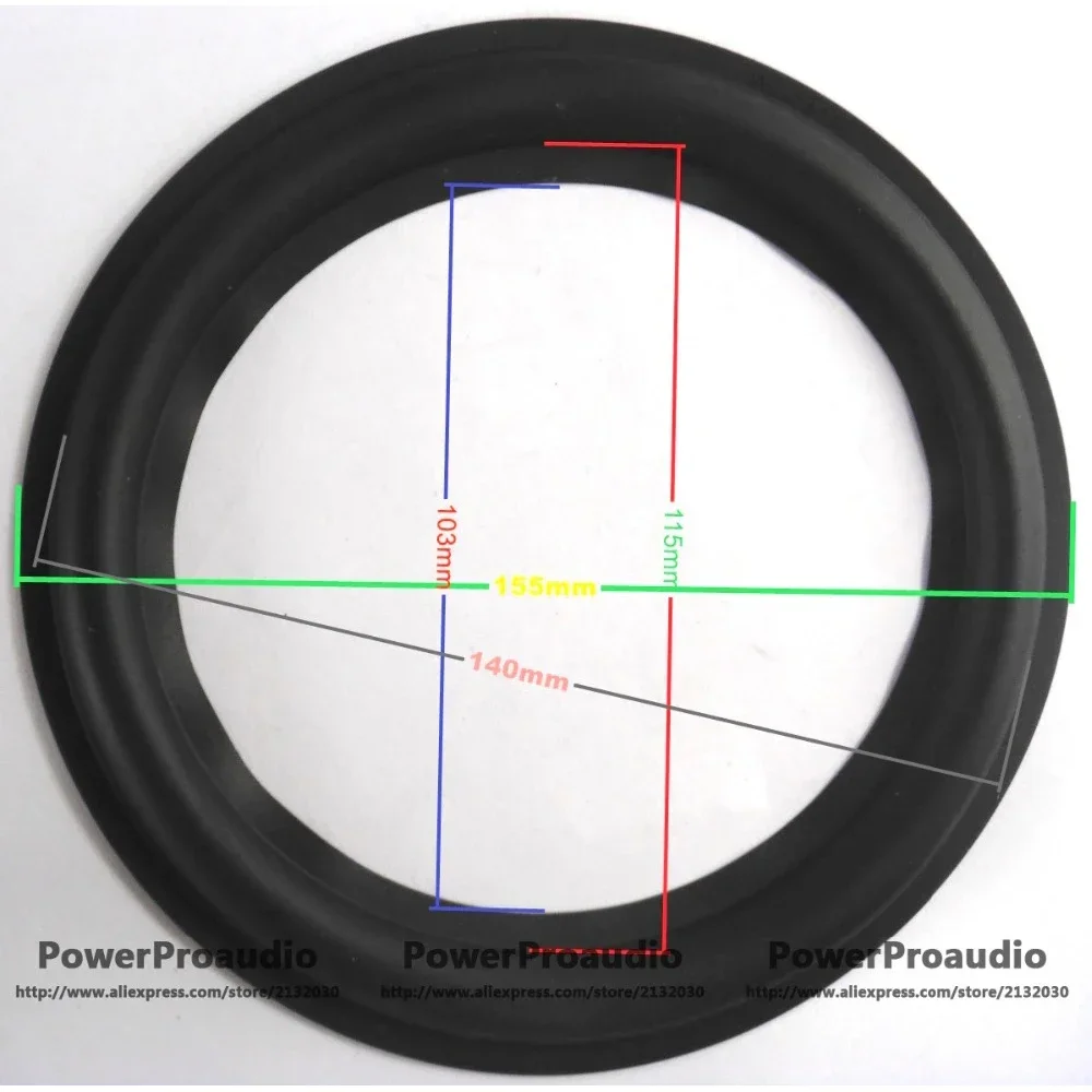 

20 шт./лот, 6,5-дюймовый динамик WL-141A, резиновый объемный динамик, край динамика 155 140 115 103 мм a