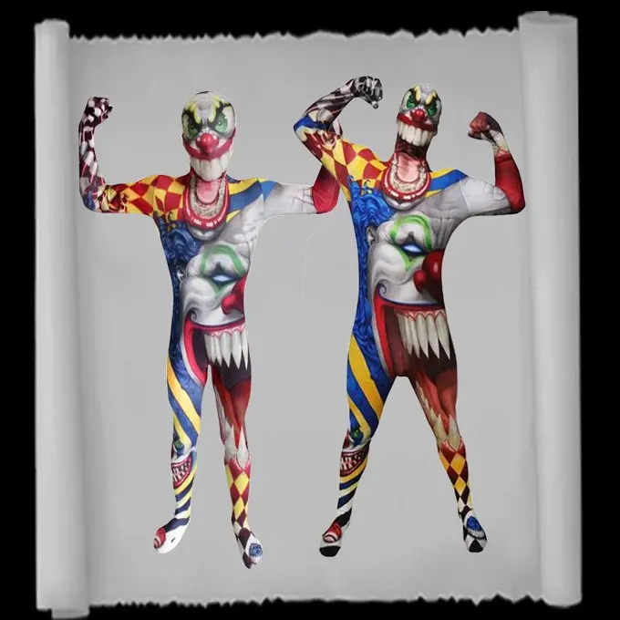 Adult loween Skeleton Costume Alien Terror Death God One-Piece Suit Zombie Ghost Devil Alien Themed Par Dr up Clothes