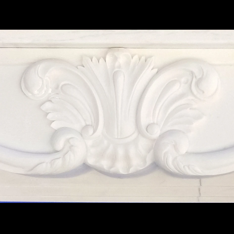 Custom Made Carved Natural Stone Fireplace Mantel Surround TV Stand European Style Royal Marble Furniture Chimneypiece