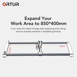 Комплект удлинителей ORTUR OLM3 Y-axis, расширительный стержень, увеличение увеличения рабочей площади 850x400 мм, машина для гравировки и резки