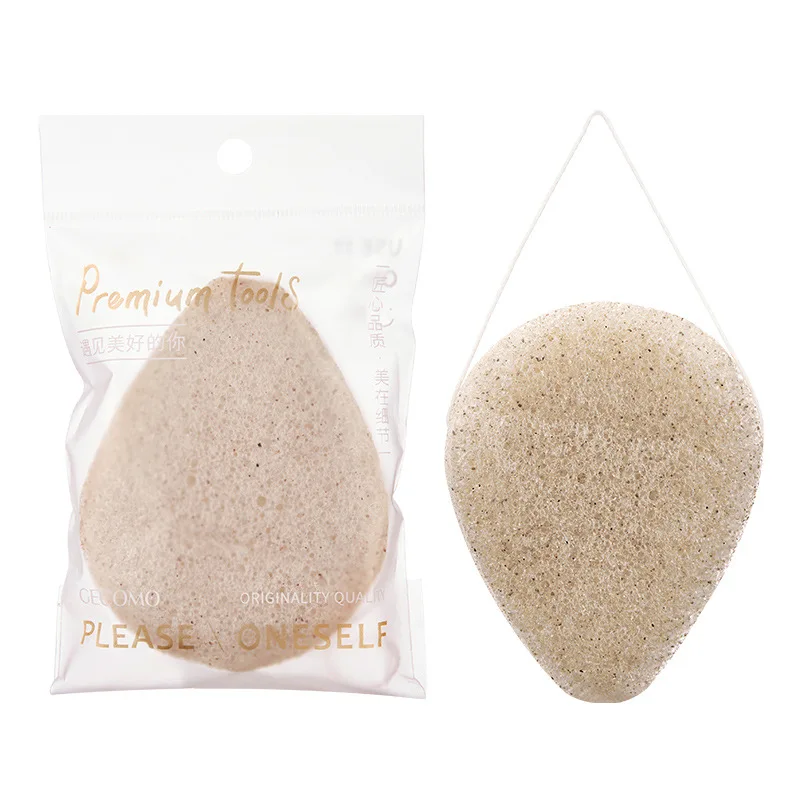 Esponja de limpieza Facial Konjac de semilla de nogal, limpieza profunda, reutilizable, lavable, esponja de limpieza Facial, herramientas de crema líquida