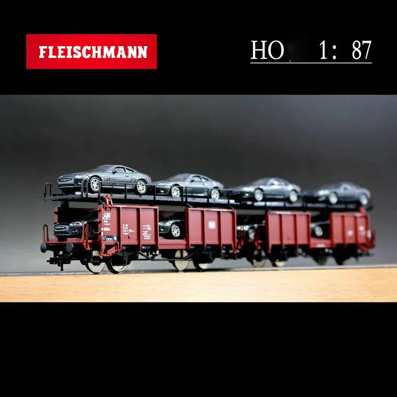 

HO 1/87 Train Model FLEISCHMANN Car Transporter Two-section Set Train Model Toy