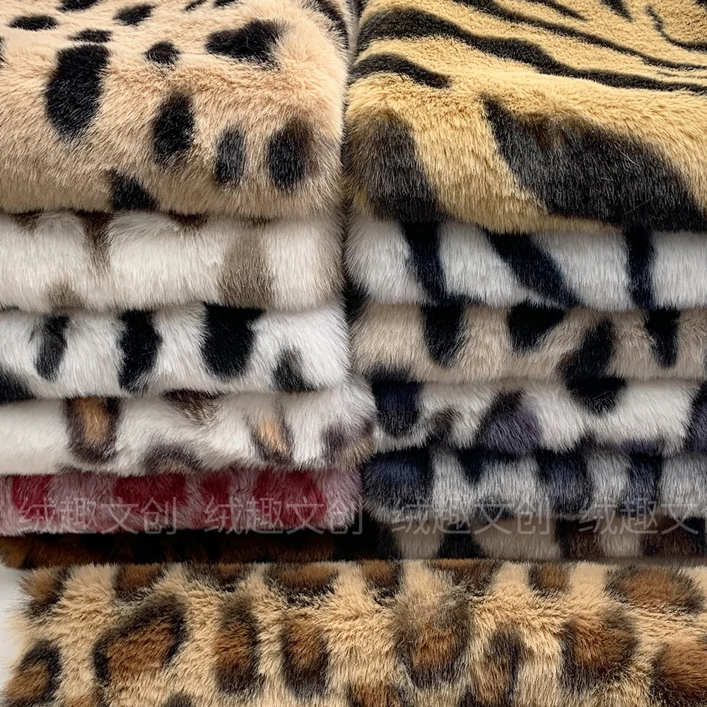 Soft Faux Fur Leopard‑Point Fabric, Perfect For Handmade  ,  Animal Diy Projects. Multiple Colors Available Winter Fabric