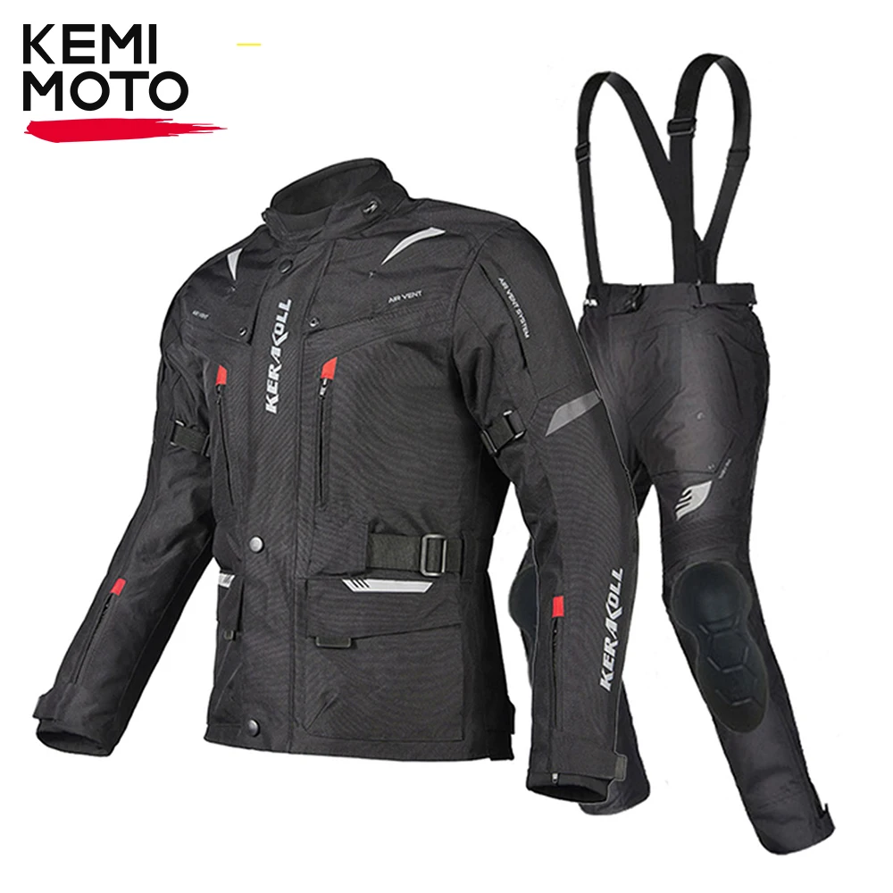 KEMIMOTO Motorcycle Men Suit Professional Chaqueta Waterproof Off-road Motor Jacket Racing Motocclista Body Armor Breathable