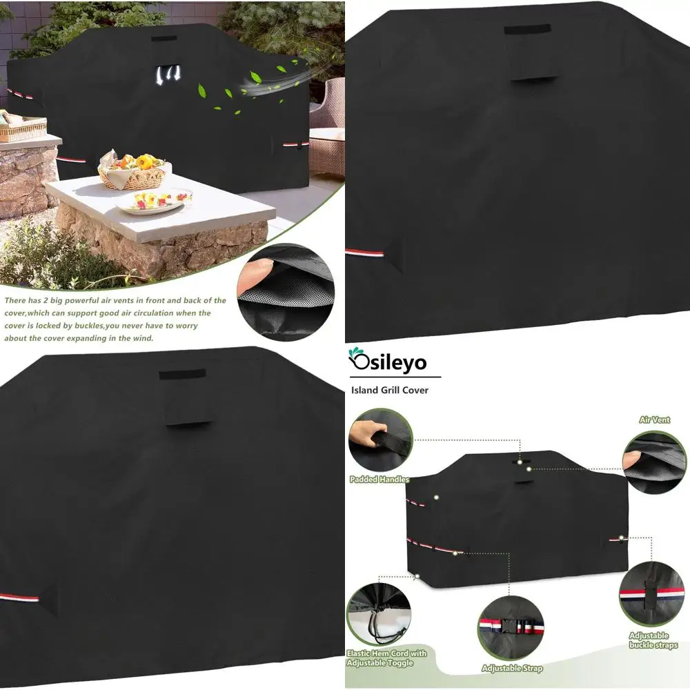 

Heavy-Duty Waterproof Outdoor Grill Cover, 86 Inch, All-Weather Protection, Black