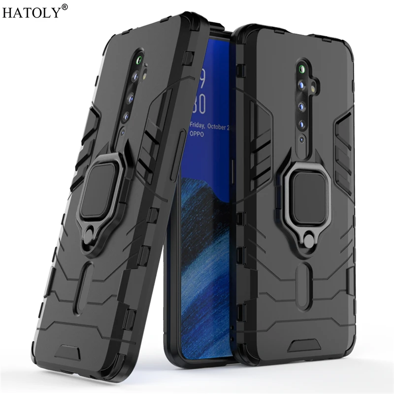 For OPPO Reno2 Z Case Cover For Reno 2Z  Protective Case Finger Ring Armor Back Shell Coque Hard Phone Case For OPPO Reno 2 Z