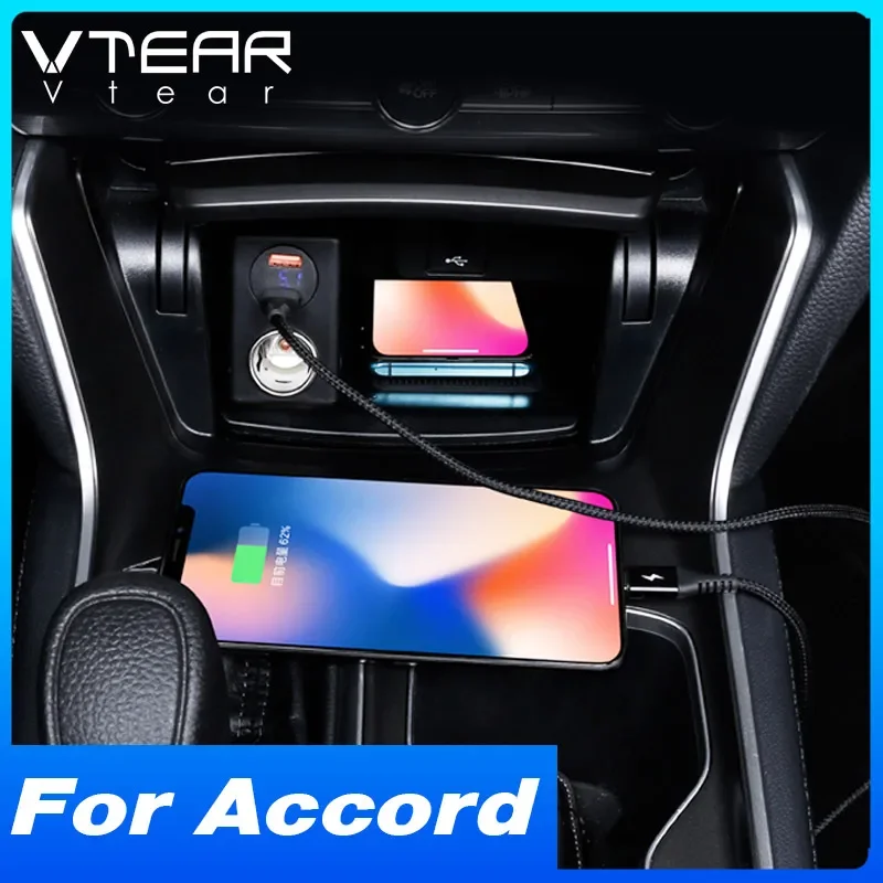 

For Honda Accord (2018-2022) Wireless Car Charger - Fast Charging Mobile Phone Panel Adapter | Car Modification Accessory