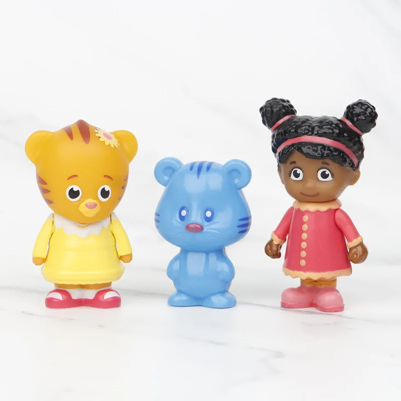 5 ~ 10 adet/takım karikatür Anime Action Figure Daniel Tiger mahalle koleksiyonu Model oyuncaklar çocuklar için hediye