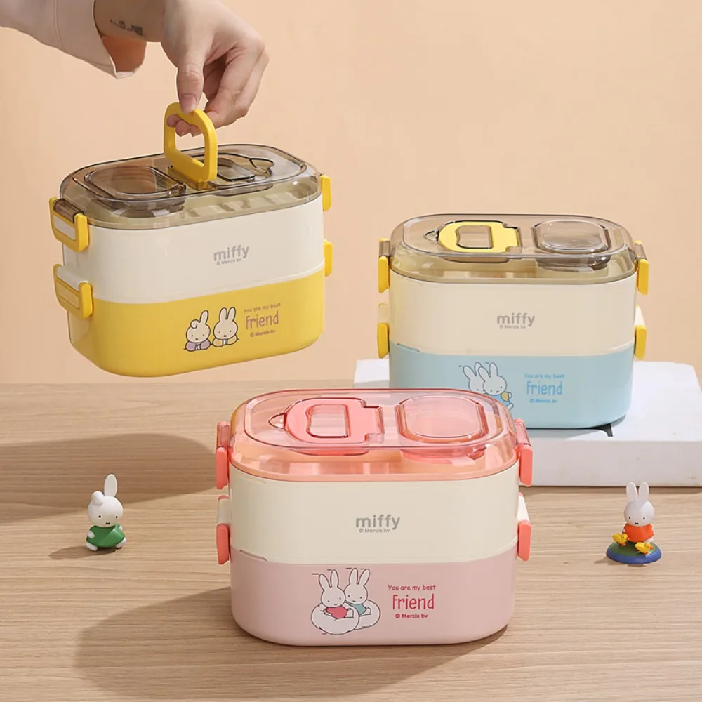 

Cartoon Miffy Lunch Box Stainless Steel Water-filled Heated Lunch Box for Students and Office Workers Cute Portable Lunch Box