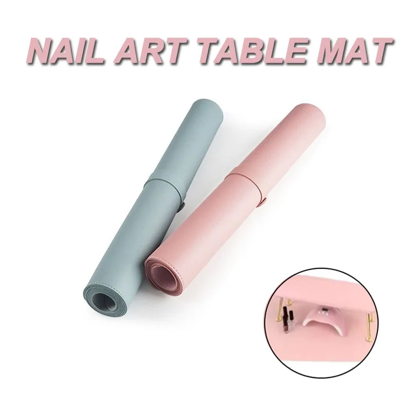 Nail Art Table Mat Waterproof Leather Foldable Hand Rest Pad for Nail Armrest Cushion Studio Desk Mat SHOUZ01