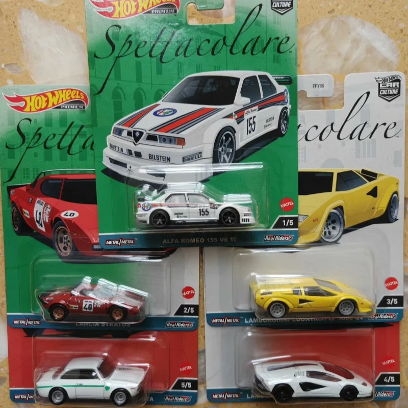 

В наличии Hot Wheels 1/64 Car Culture Premium Италия Экзотическая Fpy86 Lamborghini Countach Lpi 800-4 Литая модель автомобиля Подарок на день рождения