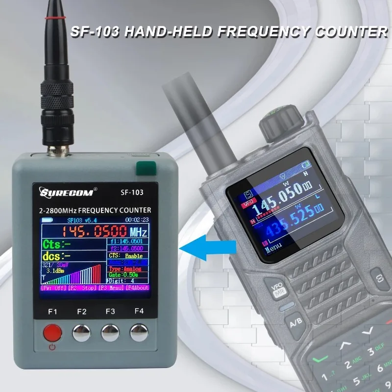 New SURECOM SF-103 2MHz-2800MHz CTCSS/DCS Portable SF103 Frequency For DMR & Analog Handheld Transceiver Two Way Radio Frequency