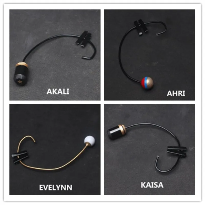 K/DA KDA AKALI AHRI KAI'SA EVELYNN Fake Earphone Mic Cosplay Headset PropHeadset