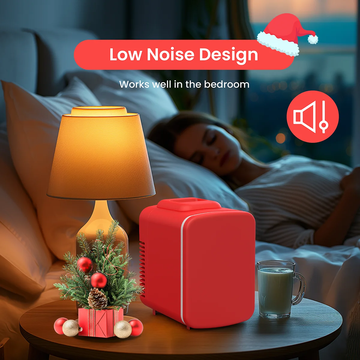 iPower Mini 4L/6 Tangki Kulkas Portabel Kecil dan Kulkas Kompak Terisolasi untuk Kamar Tidur, Asrama, Kantor