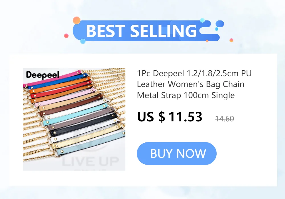 Deepeel 30-60cm Metal PU Leather Round Rope Bag Strap Handbags Handle Luggage Bags Silver Buckle Shoulder Belt Craft Accessories