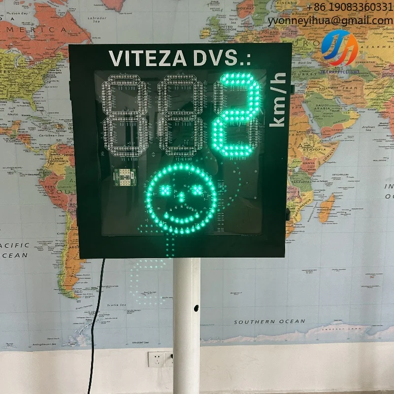 Radar Speed Limit Sign With Smiling And Crying Face For Traffic Vehicle Capture  Radar Speed Detector For Road Safety Plug-in