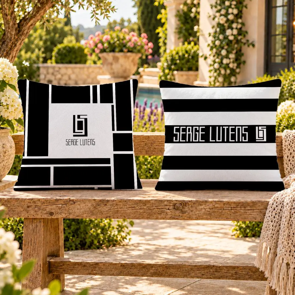Brand Fragrance Serge Lutens Cushion Cover Soft Plush Throw Pillow Cover Washable Sofa Bed Patio Chair Home Decor