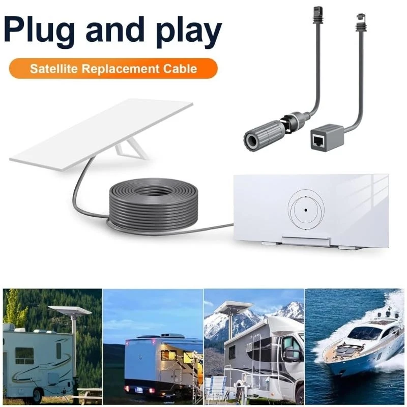 

T3EE RJ45 Ethernet Adapter Cable For Mini Satellite Ethernet Extension Reliable Access For Outdoor Activity Dustproof