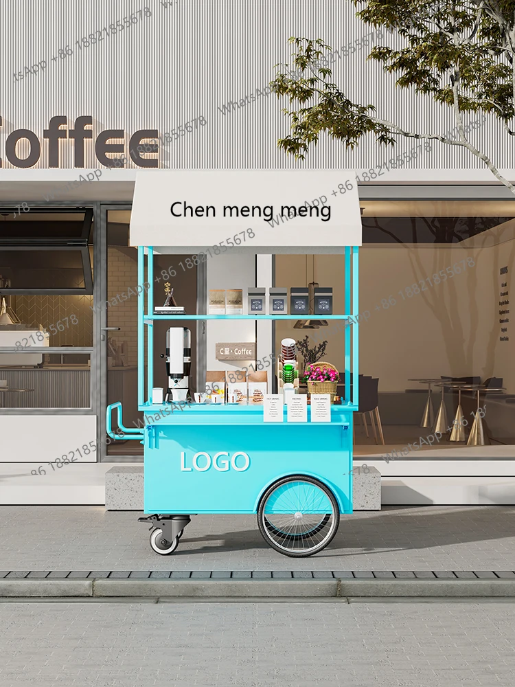 

Promotional cart Mobile trolley Store stall cart Hotel shopping mall Exhibition stand Mobile snack cart