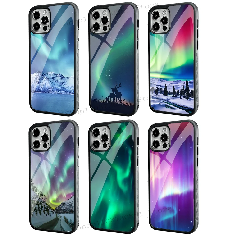 Beautiful Northern Lights Phone Case Strong Magnetic For IPhone 15 14 13 Pro Max 11 12 Mini Alex Mirror For Magsafe