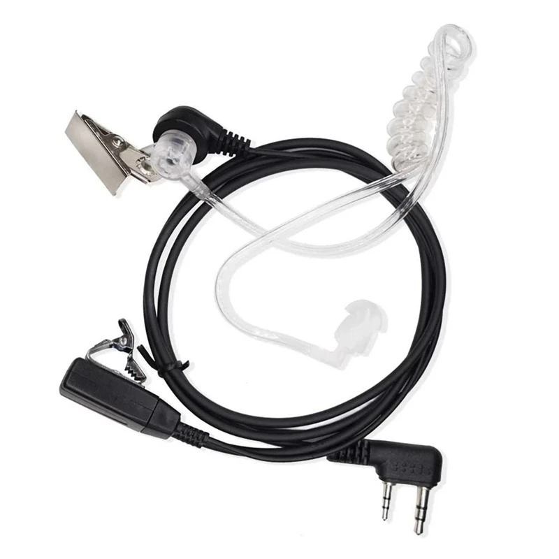 Air Conduit 2 Pin K Plug Earphone For Walkie Talkie Headset Radio Throat Mic Microphone Baofeng UV-5R UV82 BF888S