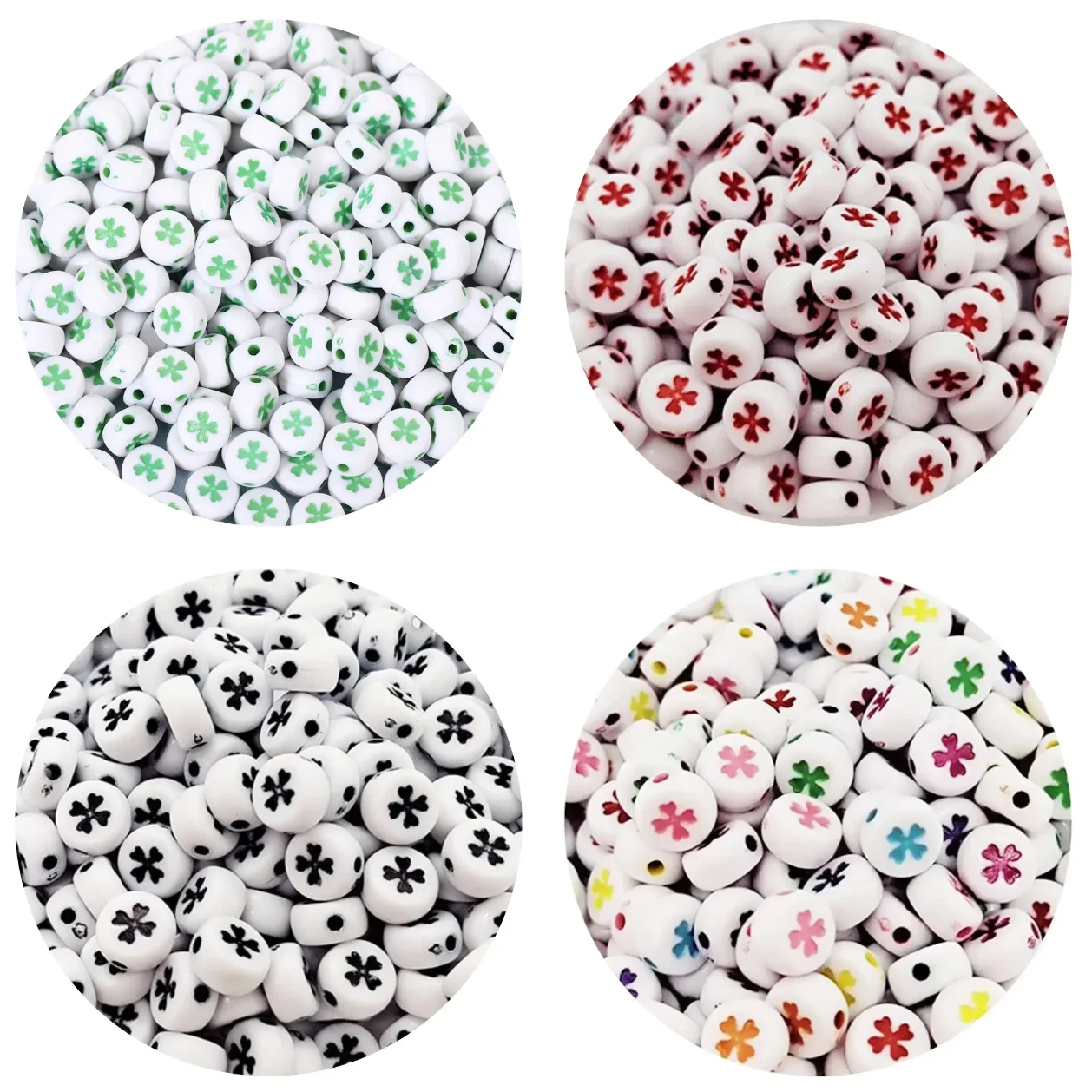 100-500PCS Acryl Klee Perle Mehrfarbige Runde Lose Spacer Perlen Für Schmuck Machen DIY Armband Ohrringe Halskette Zubehör