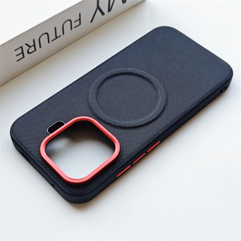 Magnetic Fine Grained Leather Case For Oppo Find X9 Pro X 9 