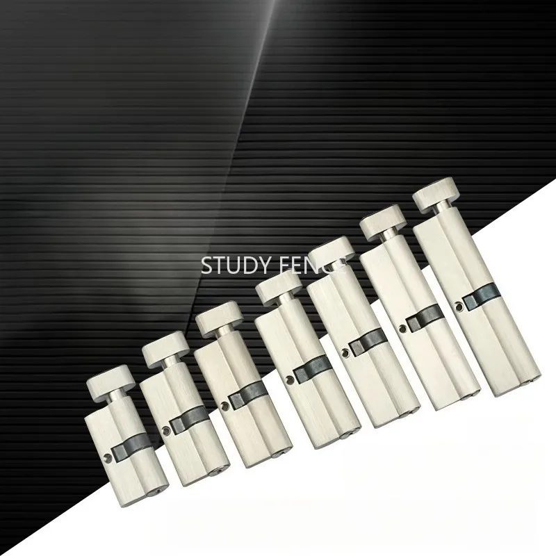 Picture 3: 1pc Metal Door Lock Core Single-sided Lock Cylinder Universal Lock Cylinder with A Key 50-120mm Household Hardware Accessories