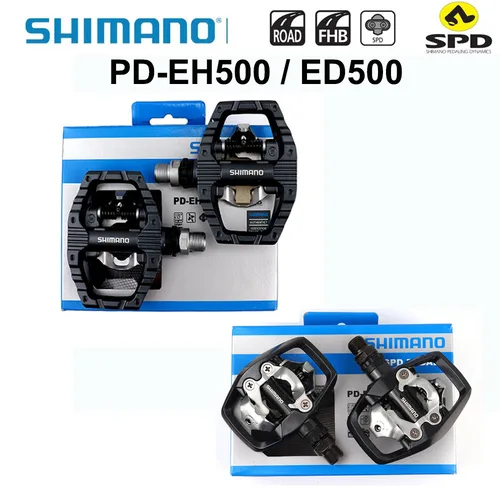 Plataforma de doble cara SHIMANO PD ED500 EH500/pedales SPD sin clip con tacos SM-SH56 PD-ED500 PD-EH500 original