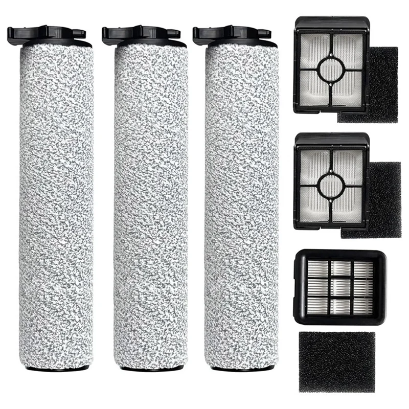 

TKOH-1Set For Bissell Crosswave HF3 Cordless Vacuum Cleaner 3649A Model Replacement Roller Brush & HEPA Filters