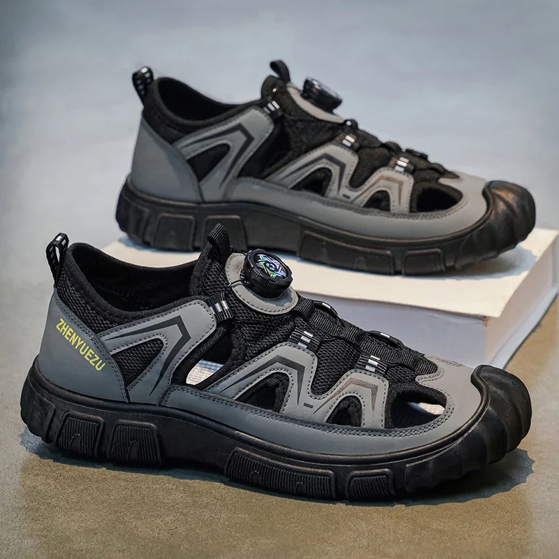 

Men's large-sized sandals for summer, with open design for ventilation, suitable for outdoor, casual sports activities beach