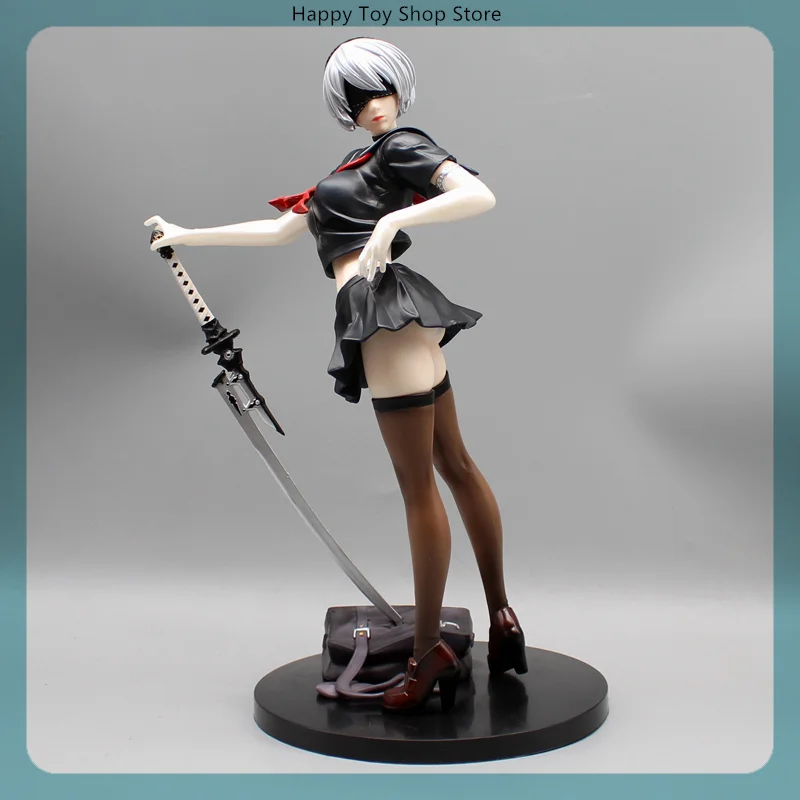 

29.5cm Nier Automata 2b In Sailor Suit Game Girl Figure Mechanical Lifeform Statue Collection Desktop Decoration Ornament Toys