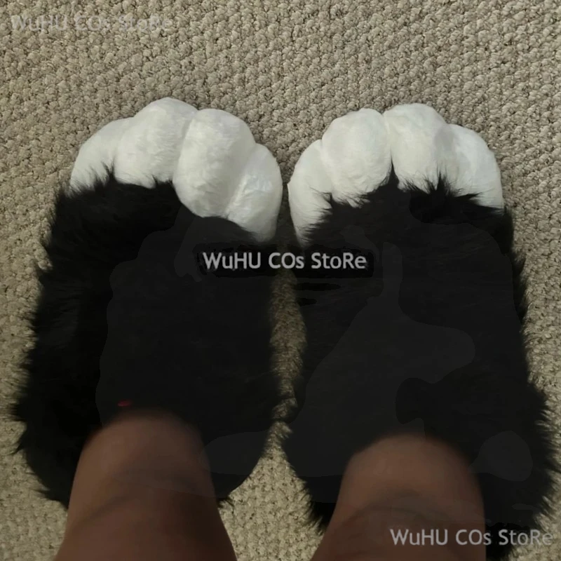 Fursuit Cosplay Paws Shoes Accessories Furry Cosplay Bunny Cat Boots Cute Fluffy Animal Manga Party Cos Wearable Unisex Costume image 4