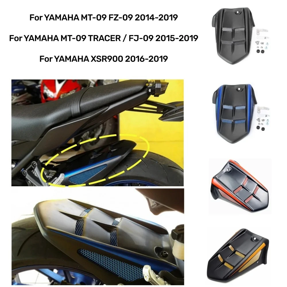 Motorcycle Rear Lengthen Tire Hugger Mud Guard Fender Fairing For Yamaha MT09 FZ09 MT09 TRACER FJ09 XSR900 MT-09 FZ-09 XSR-900