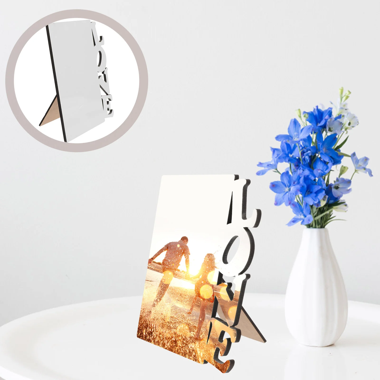 

Love Letter Photo Frame Sublimation DIY Picture Crafts Decorative Wood-based Panel