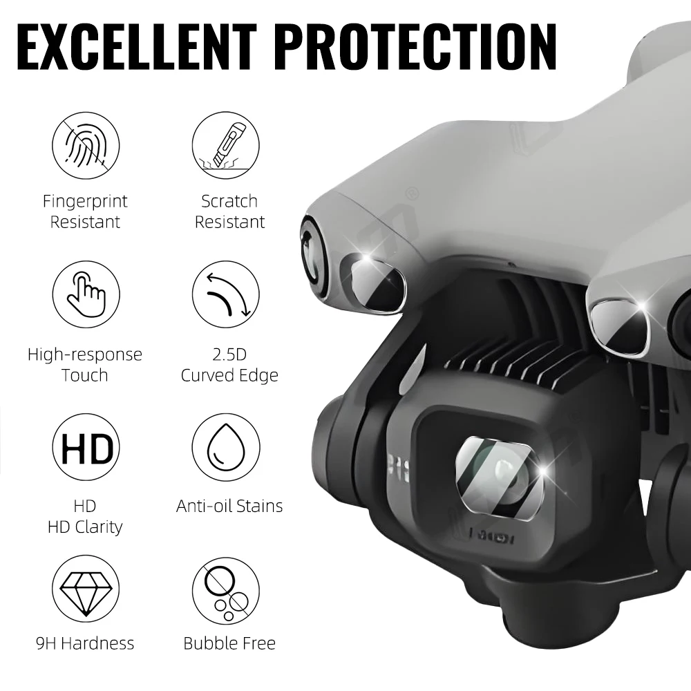 Objektivschutz für DJI Mini 5 Pro Drohnenkamera HD gehärtetes Glas Anti-Kratz-Schutzfolie für DJI Mini 5 Pro Zubehör
