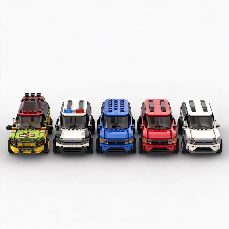 1731PCS City Five-Color Tough Explorer SUV Vehicle Pack MOC Model Blocks Educational Birthday Christmas Collection Display Gift