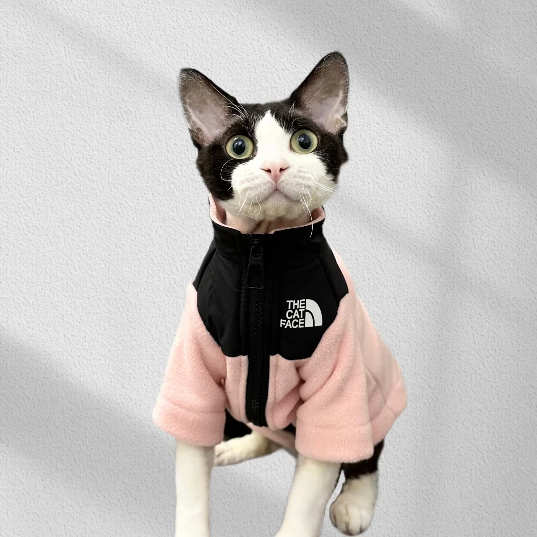 Fashion Handmade Sphynx Cat Clothes Soft Kitten Cat Jacket Luxury Warm Costumes For Sphinx Devon Cat ropa para gato