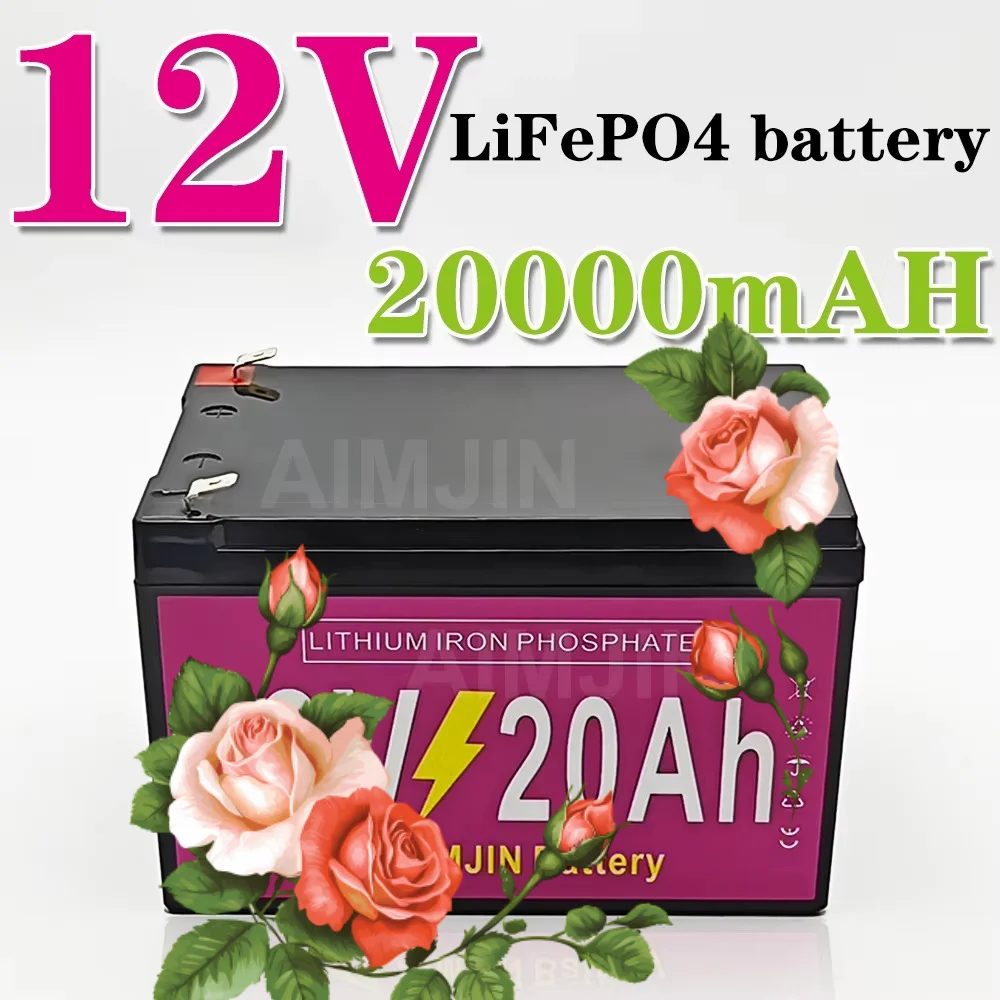 20Ah Lithium Iron Phosphate Battery for Boat Motor，motor home，camp 12V 20Ah LiFePO4 Battery Pack 12.8V