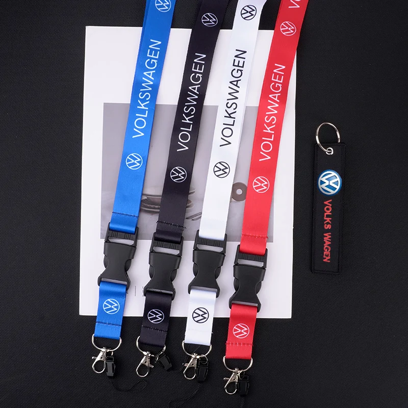 Car Lanyard Pass Work ID Mobile Neck Strap Keychain For VW Volkswagen Passat B5 B6 B7 B8 Polo Tiguan Golf Santana Touran GTI MK2 - view 2