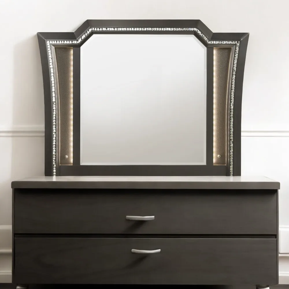 

Kaitlyn Metallic Gray Finish Mirror W/Led