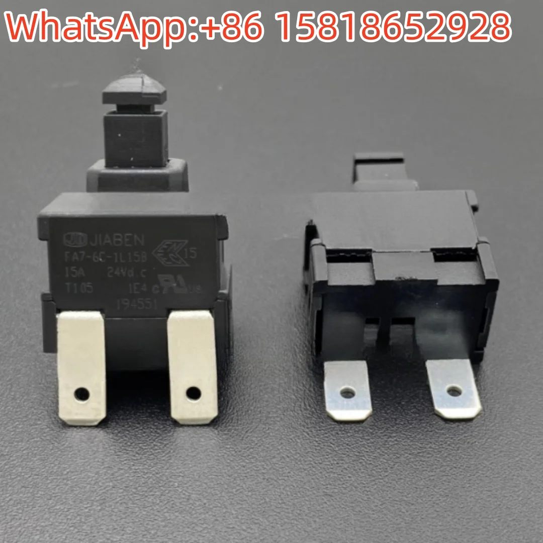 

2pcs FA7-6C-1L15B Button Water Heater Vacuum Cleaner 15A Power Button Imported JIABEN Self-Locking Switch 2 Pins