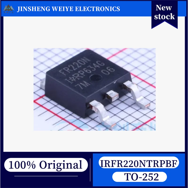 (50/200 pieces) IRFR220NT IRFR220NTRPBF FR220N TO-252 N-channel power MOSFET 200V5A 100% new original in stock fast shipping