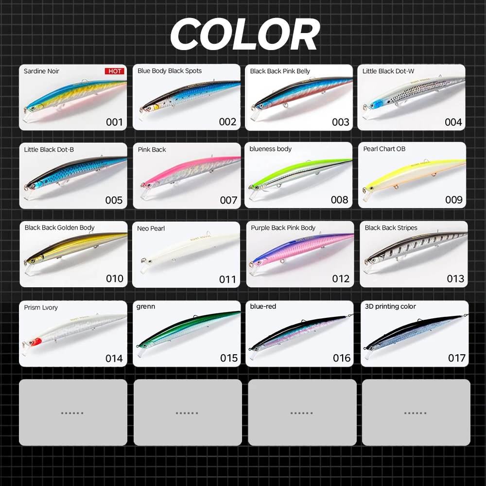 Hunthouse Tide Slim Minnow 175mm 24.5g Floating Wobble Flyer Minnow Fishing Lure Saltwater ABS Plastic For Seabass LW149 - view 5