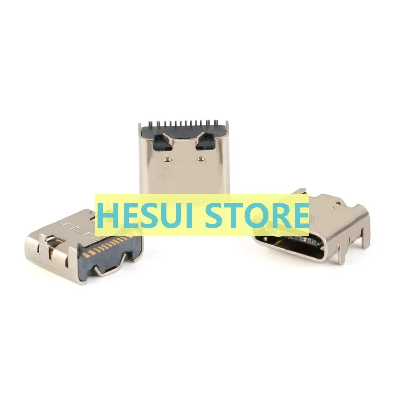 1/2PCS Patch USB-3.1 socket Type-C female 16P HD transmission port 4 Fixed pin bidirectional