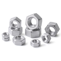 5-100PCS Aluminum Alloy 6061 Hex Nut M3 M4 M5 M6 M8 M10 M12 M14 M16 Outer Hex Nut Fastener Hardware Accessories