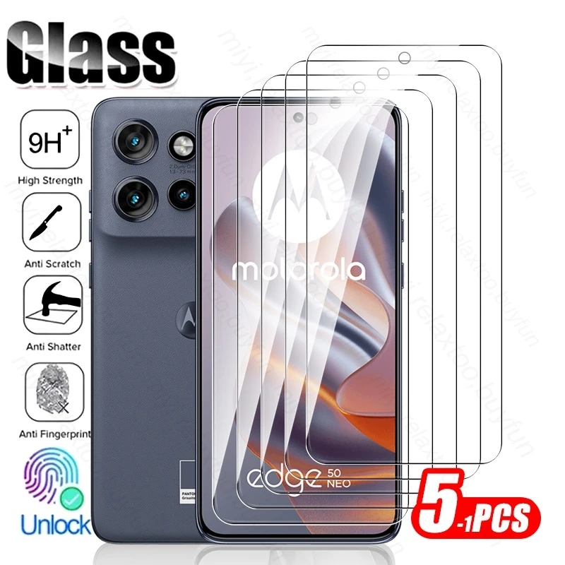 5-1Pcs Protective Glass for MotorolaEdge50Neo Motorola Edge 50 Neo 5G Tempered Glass Screen Protector Moto Edge50Neo Edge50 Neo