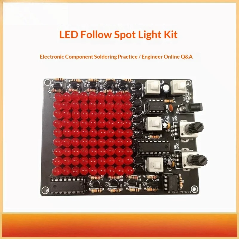 LED follow-up light kit X/Y axis mobile fun electronic production welding practice teaching practical assembly parts