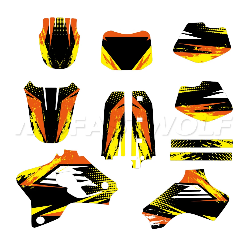 Motorcycle pattern sticker background set suitable for Yamaha YZ 80 YZ80  1993-2001